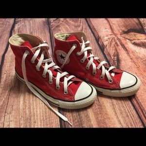 Converse red high tops